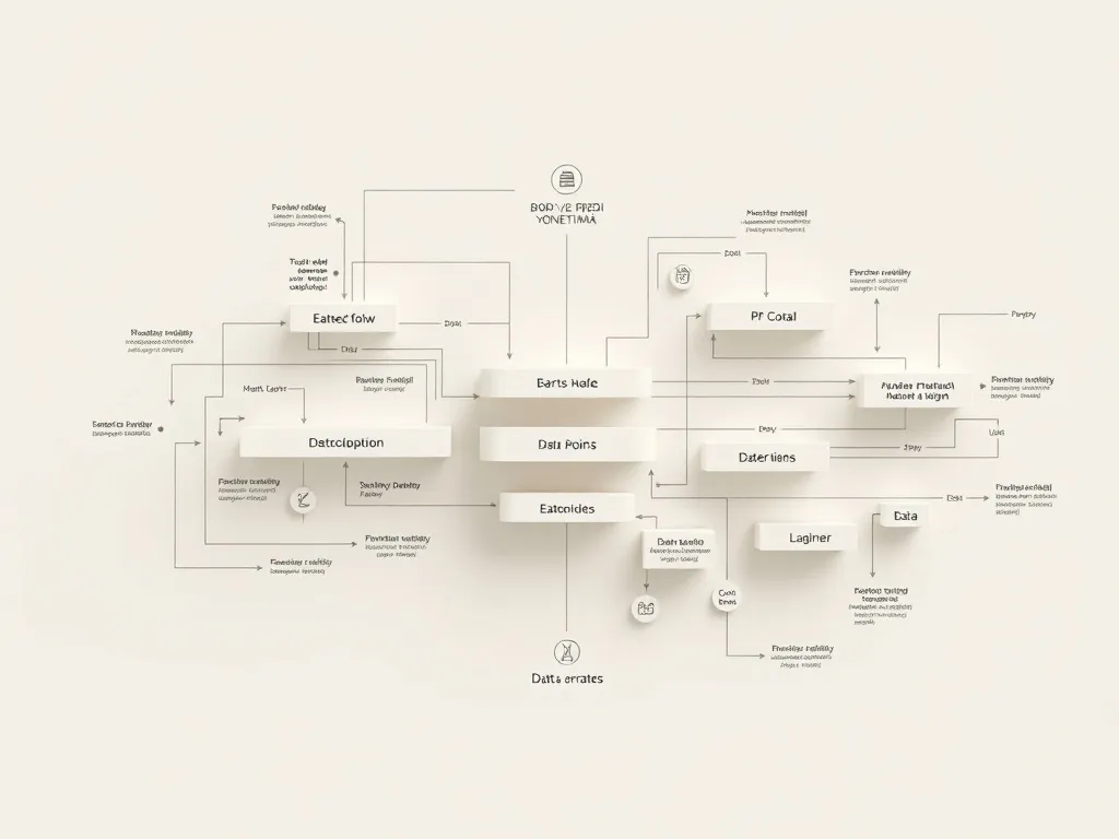 A technical architectural diagram of financial flow and data